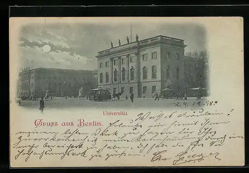 Mondschein-AK Berlin, Die Universität im Mondlicht