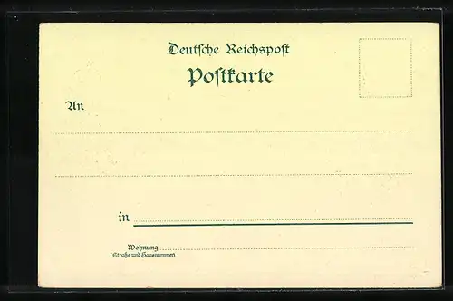 Lithographie Berlin, Reichstagsgebäude und Siegessäule