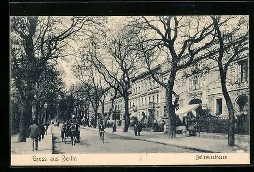 AK Berlin-Tiergarten, Partie in der Bellevuestrasse