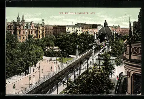 AK Berlin-Schöneberg, Nollendorfplatz mit U-Bahnhof