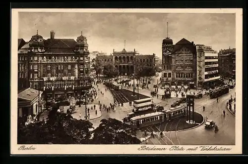 AK Berlin-Tiergarten, Potsdamer Platz, Strassenbahn