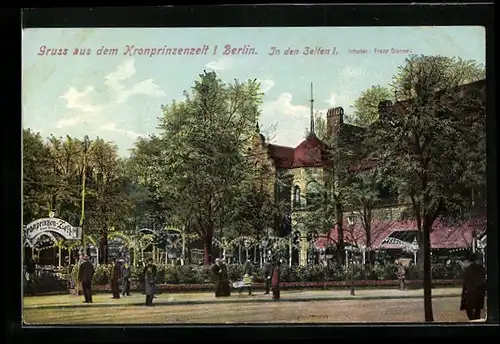 AK Berlin-Tiergarten, Gasthaus Kronprinzenzelt I / In den Zelten I, Strassenansicht