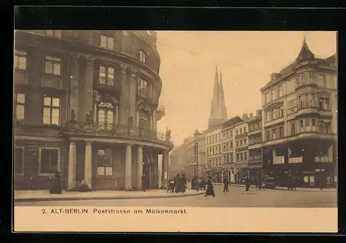 AK Berlin, Poststrasse am Molkenmarkt