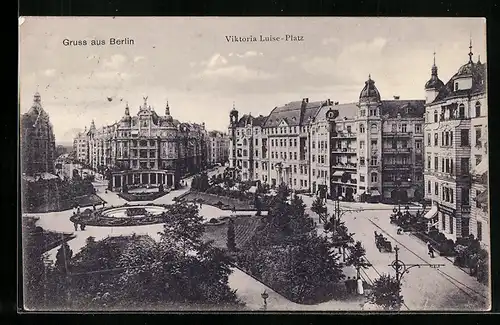 AK Berlin-Schöneberg, Viktoria Luise-Platz mit Strasse