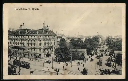 AK Berlin-Tiergarten, Palasthotel am Potsdamerplatz Ecke Leipziger Platz