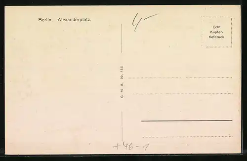 AK Berlin, Strassenbahnen auf dem Alexanderplatz