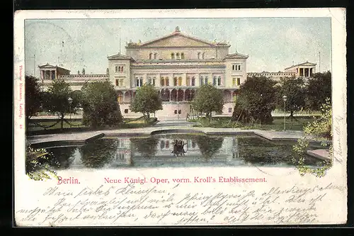 AK Berlin-Tiergarten, Neue königl. Oper
