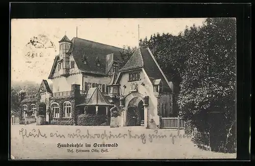 AK Berlin, Gasthaus Hundekehle im Grunewald