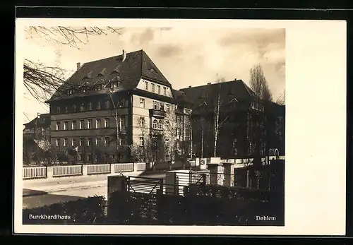 AK Berlin-Dahlem, Blick auf Burckhardthaus in der Friedbergstrasse, jetzt Rudeloffweg