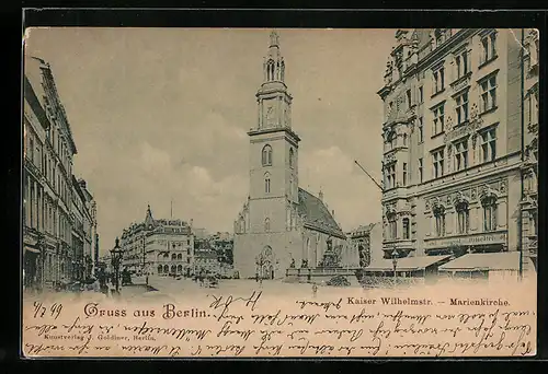 AK Berlin, Marienkirche in der Kaiser Wilhelmstrasse