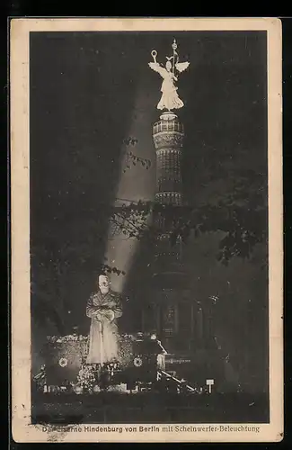 AK Berlin-Tiergarten, Eiserner Hindenburg mit Siegessäule