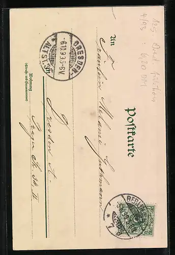 Lithographie Berlin, Pferdekutsche vor dem Dom