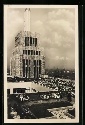 AK Berlin-Neukölln, Dachterrasse der Rudolph Karstadt A.G. am Hermannplatz