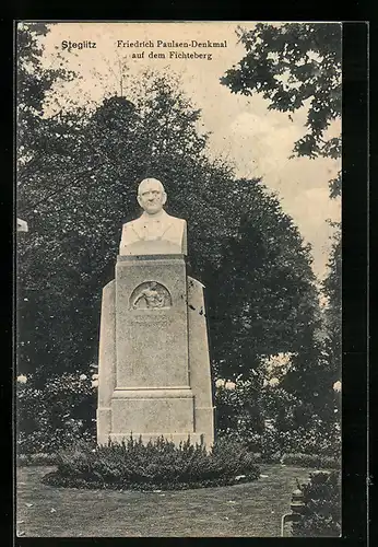 AK Berlin-Steglitz, Friedrich Paulsen-Denkmal auf dem Fichteberg
