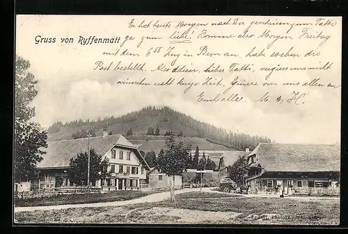 AK Riffenmatt, Strassenpartie im Ort