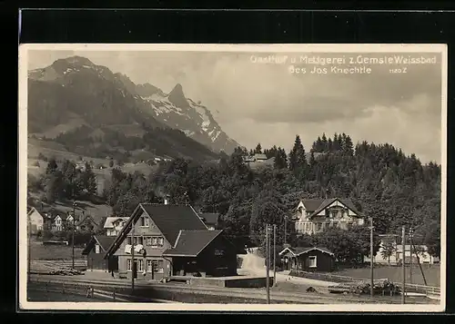 AK Weissbad, Gasthof u. Metzgerei z. Gemsle