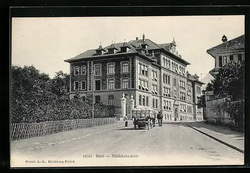 AK Bern, Strassenpartie an der Mädchenschule