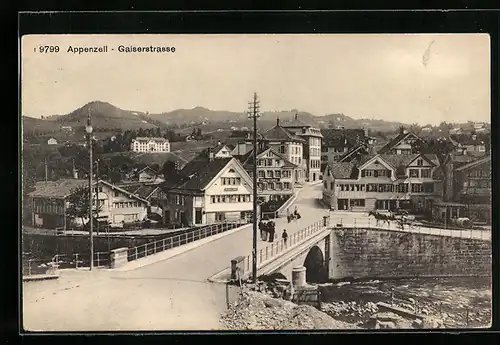 AK Appenzell, Gaiserstrasse, Brücke