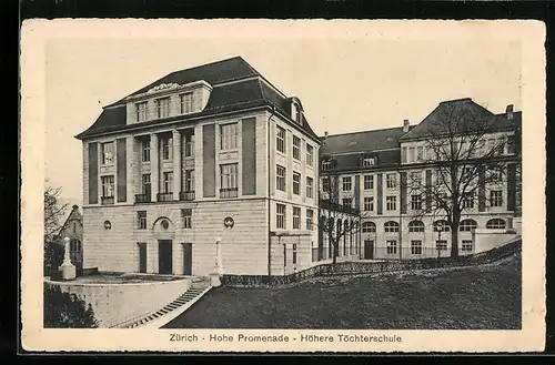 AK Zürich, Hohe Promenade, Höhere Töchterschule