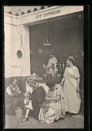 AK Bern, Kunsthalle-Bazar Pompeji, Töpfermalerei