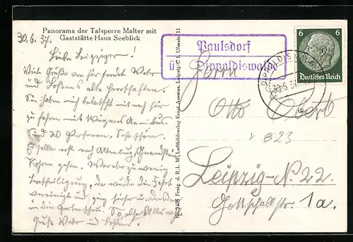 AK Landpoststempel Paulsdorf-Dippoldiswalde