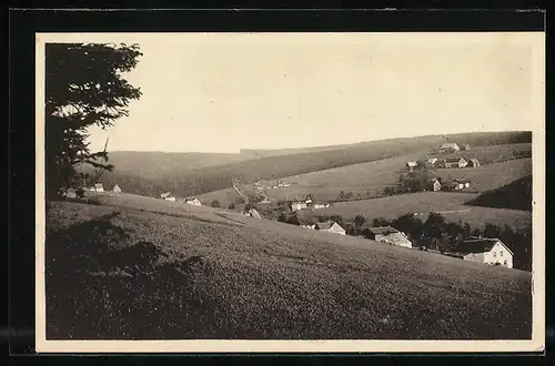 AK Landpoststempel Tellerhäuser-Schwarzenberg /Sachsen