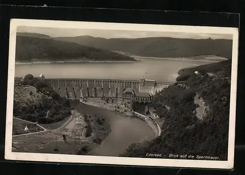 AK Landpoststempel Edersee über Bad Wildungen