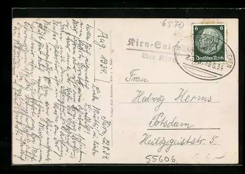 AK Landpoststempel Kirn-Sulzbach über Kirn