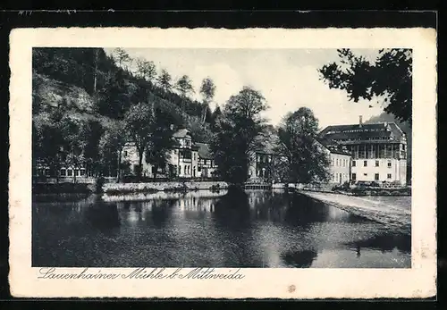 AK Landpoststempel Lauenhain, Mittweida Land