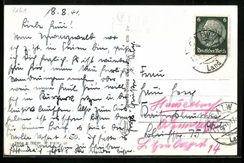 AK Landpoststempel Ernstmühl über Calw