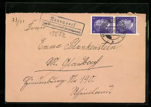 Briefumschlag Landpoststempel Neuendorf über Beetzendorf /Kr. Salzwedel