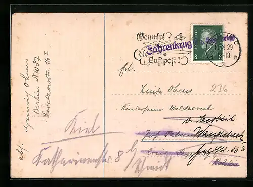 AK Landpoststempel Fahrenkrug /Kr. Segeberg