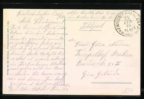 AK Friedrichshafen, neue Uferstrasse, Flugzeug, Zeppelin