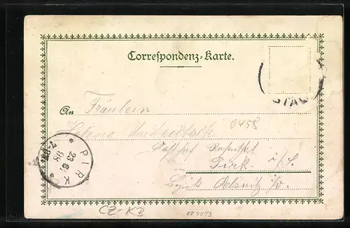 Lithographie Eger, Innenansicht Rathskeller