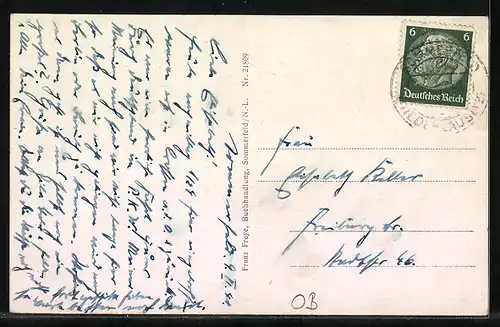 AK Sommerfeld, Rathaus mit Stadtpfarrkirche