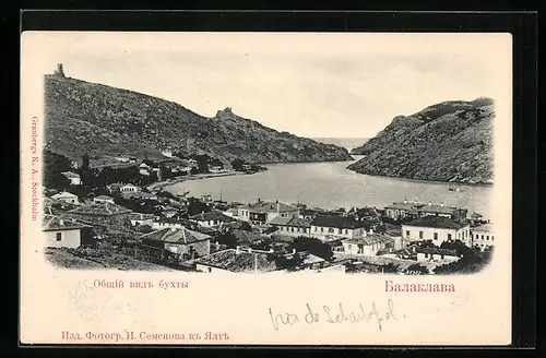 AK Balaklawa /Krim, Panorama des Ortes