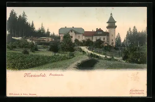 AK Marienbad, Sicht zur Forstwarte