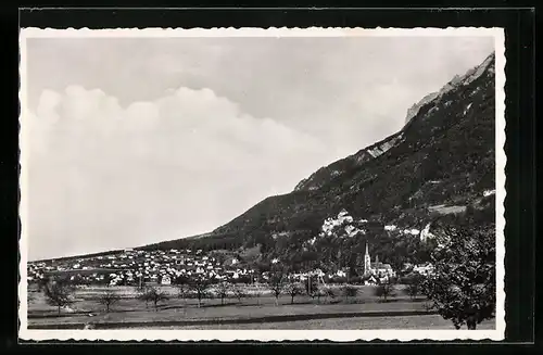 AK Vaduz, Fernblick auf die Stadt