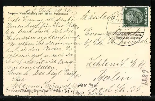 AK Maria Schnee, Ortspartie mit Kirche