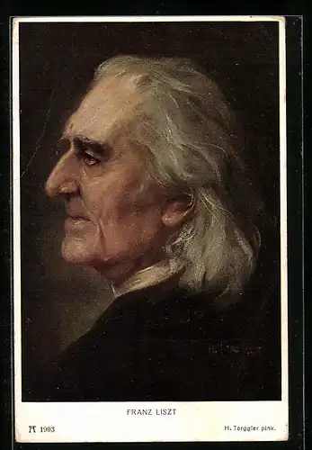 Künstler-AK Hermann Torggler: Portrait von Franz Liszt