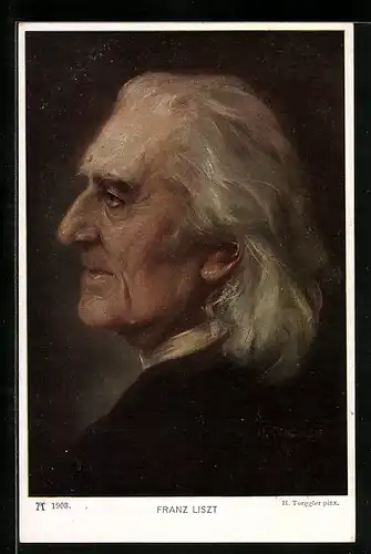 Künstler-AK Hermann Torggler: Portrait von Franz Liszt