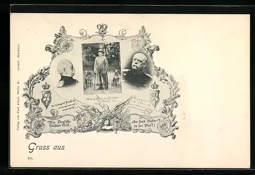 AK Portraits von Bismarck Auch ich bin ein deutscher Bauer