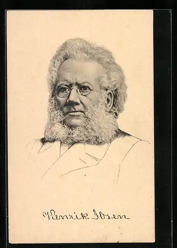 AK Portrait des Dichters Henrik Ibsen