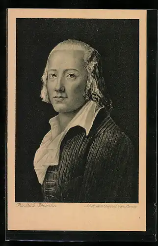 AK Portrait des Dichters Johann Christian Friedrich Hölderlin