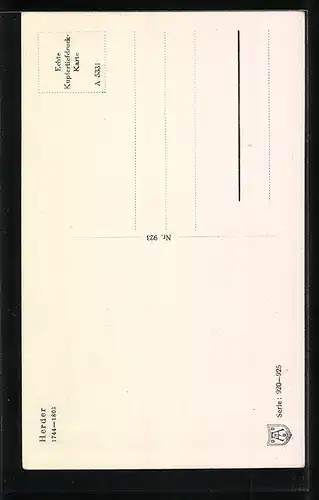 Künstler-AK Porträt des Dichters Herder, 1744-1803