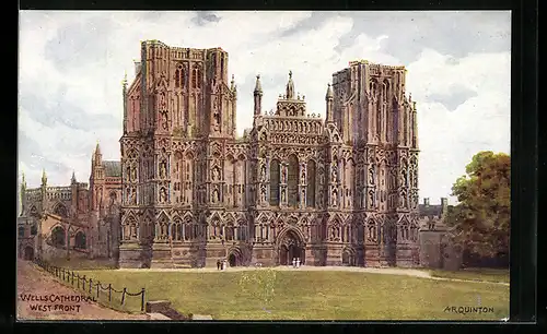 Künstler-AK A. R. Quinton: Wells Cathedral, West Front