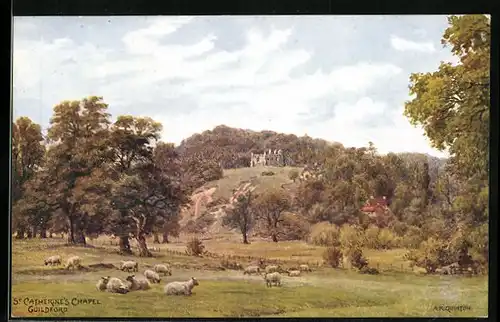 Künstler-AK A. R. Quinton: Guildford, St. Catherine`s Chapel