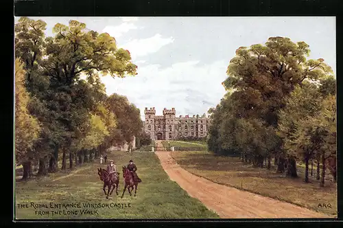 Künstler-AK A. R. Quinton: Windsor, The Royal Entrance Windsor Castel from the Long Walk