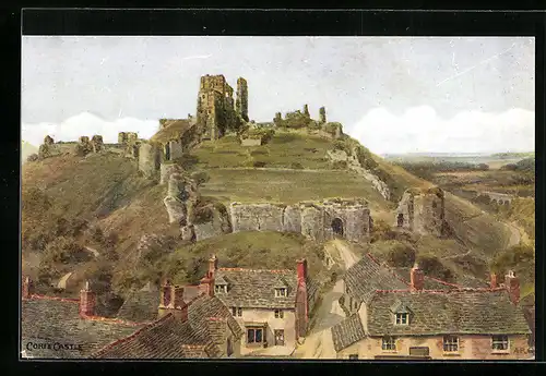 Künstler-AK A. R. Quinton: Corfe, Castle