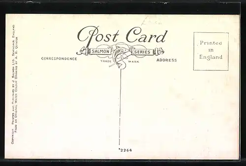 Künstler-AK A. R. Quinton: Corfe, Castle & Village